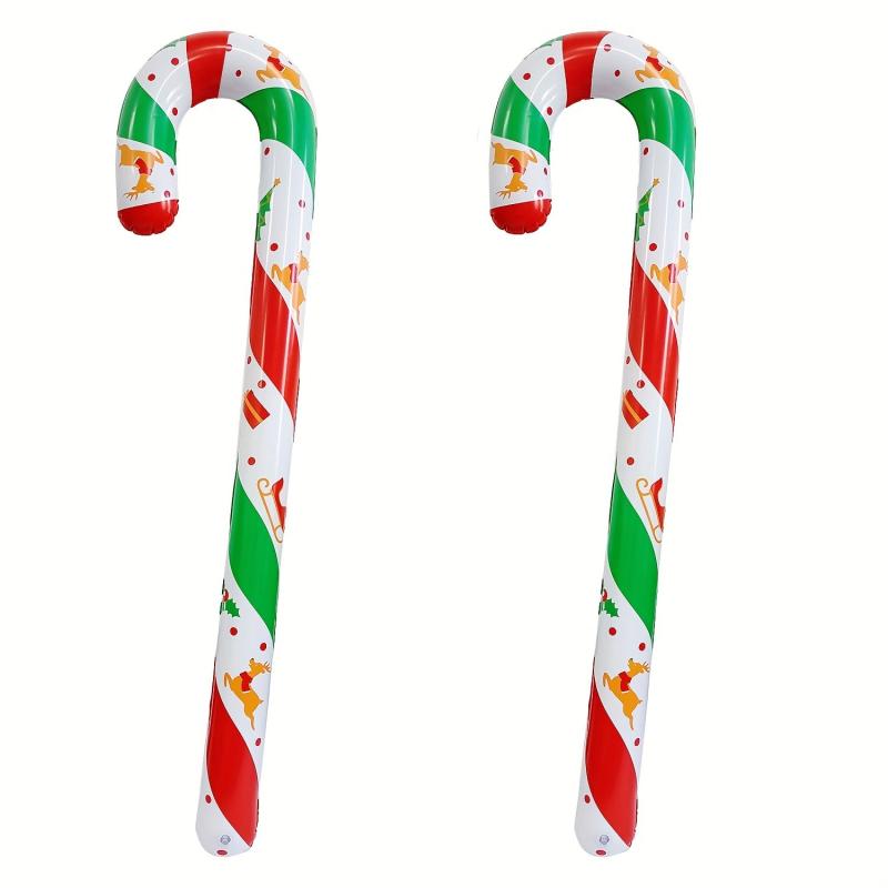 Children's Christmas Car Inflatable Old Man Cane Toy Large Inflatable Stick