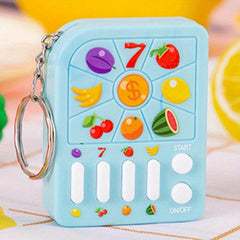 Mini Fruit Lottery Game Machine Keychain Puzzle Toy Educational Early Education