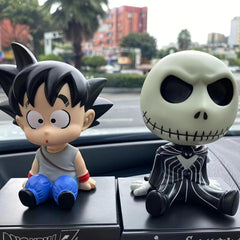Anime Bobblehead Car Ornament - Halloween Car Interior Decor - Holiday Gift