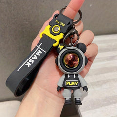 Cartoon Lightning Bear Keychain Astronaut Bear Doll Keychain Bag Pendant