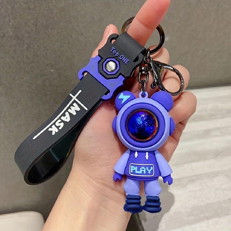 Cartoon Lightning Bear Keychain Astronaut Bear Doll Keychain Bag Pendant