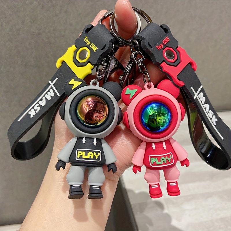 Cartoon Lightning Bear Keychain Astronaut Bear Doll Keychain Bag Pendant