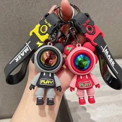 Cartoon Lightning Bear Keychain Astronaut Bear Doll Keychain Bag Pendant