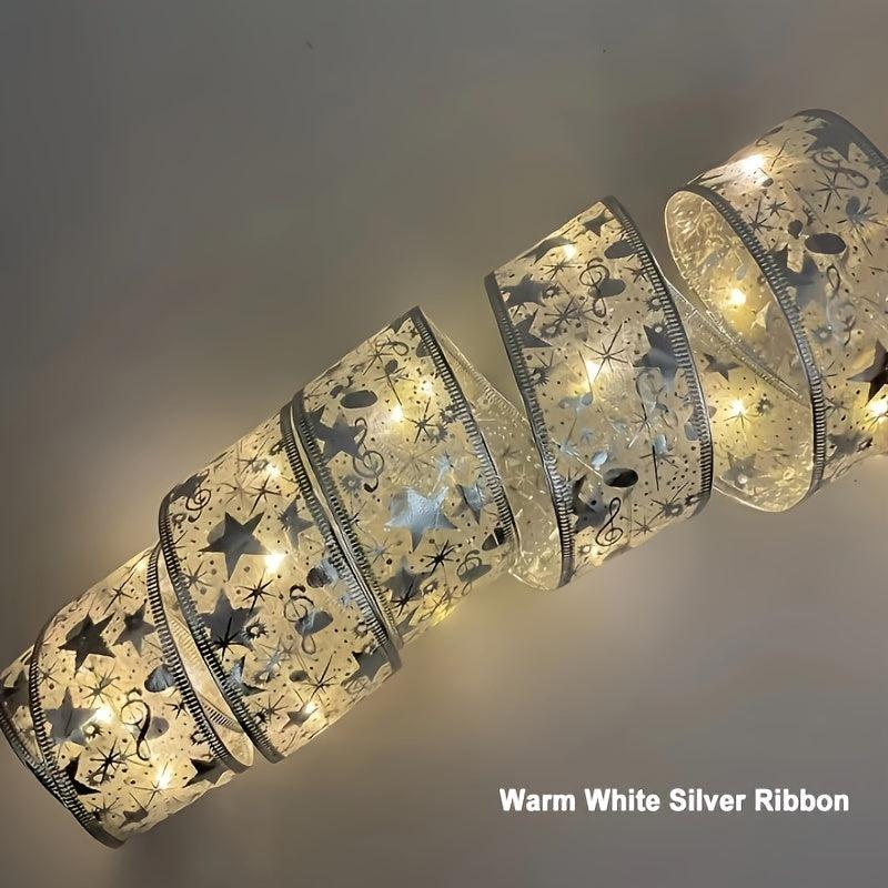 2M 20 LED Copper Wire Lights Ribbon Lights String Christmas Tree Props