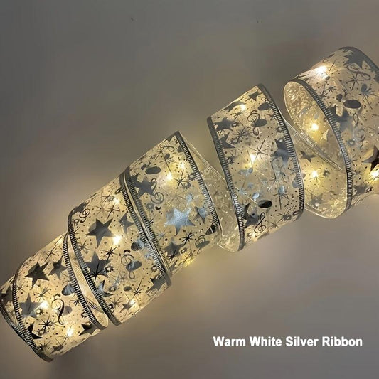 2M 20 LED Copper Wire Lights Ribbon Lights String Christmas Tree Props
