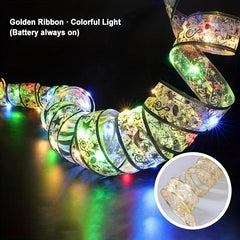 2M 20 LED Copper Wire Lights Ribbon Lights String Christmas Tree Props