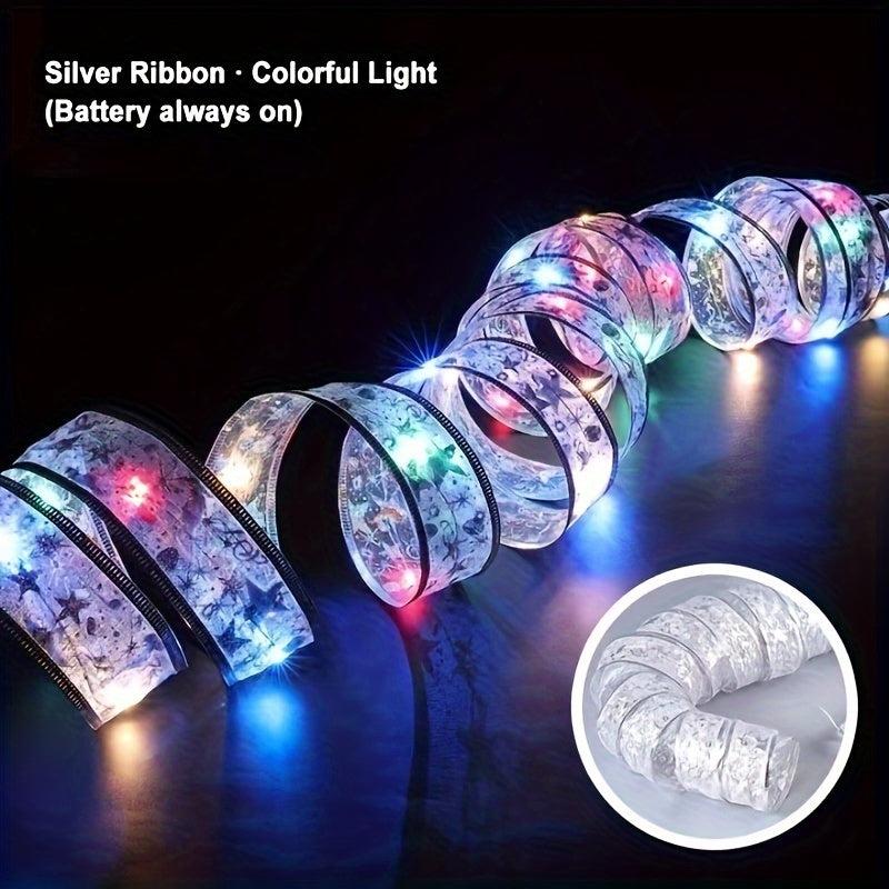 2M 20 LED Copper Wire Lights Ribbon Lights String Christmas Tree Props