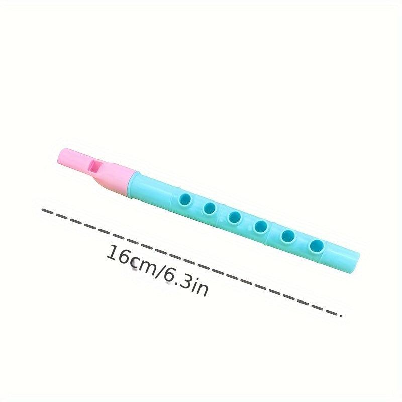 5pcs Colorful Small Flute 6 Holes Mini Vertical Flute Musical Instrument