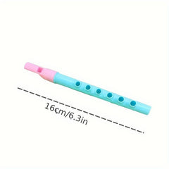 5pcs Colorful Small Flute 6 Holes Mini Vertical Flute Musical Instrument