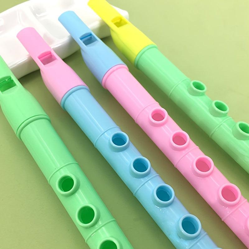5pcs Colorful Small Flute 6 Holes Mini Vertical Flute Musical Instrument