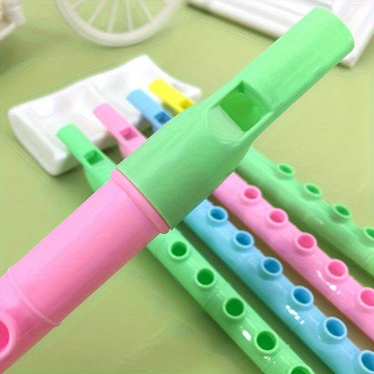 5pcs Colorful Small Flute 6 Holes Mini Vertical Flute Musical Instrument