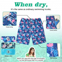 Funny Prank Swim Trunks - Quick Break in Water - Pool Party Jokes