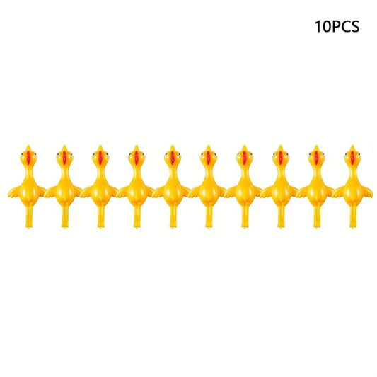 30Pcs Wall Stick Chick Toys Fidget Ejection Chicken Turkey Fun Toy