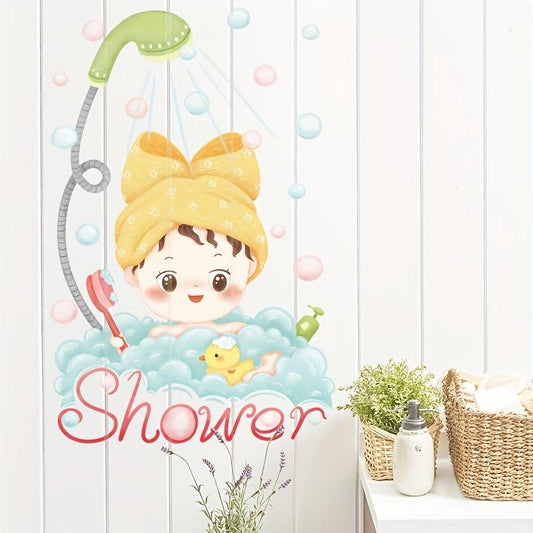 Toilet Sticker Bathroom Toilet Lid Sticker Waterproof PVC Removable Sticker