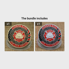 Firemen Challenge Coins Thank You For Your Service Gift Coin Collection