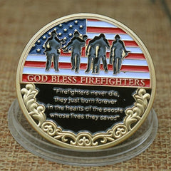 Firemen Challenge Coins Thank You For Your Service Gift Coin Collection