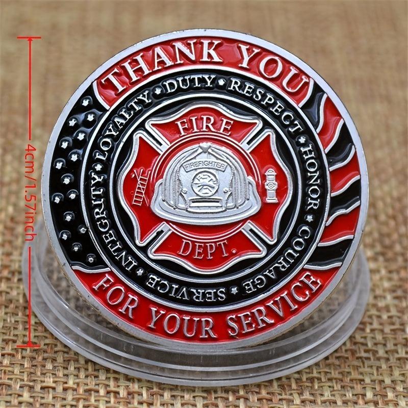 Firemen Challenge Coins Thank You For Your Service Gift Coin Collection