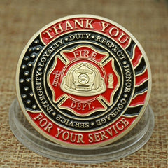 Firemen Challenge Coins Thank You For Your Service Gift Coin Collection
