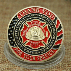 Firemen Challenge Coins Thank You For Your Service Gift Coin Collection