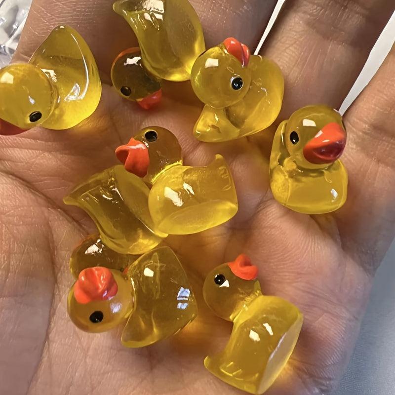 10pcs Colored Ducklings Micro Landscape Ornaments
