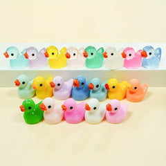 10pcs Colored Ducklings Micro Landscape Ornaments
