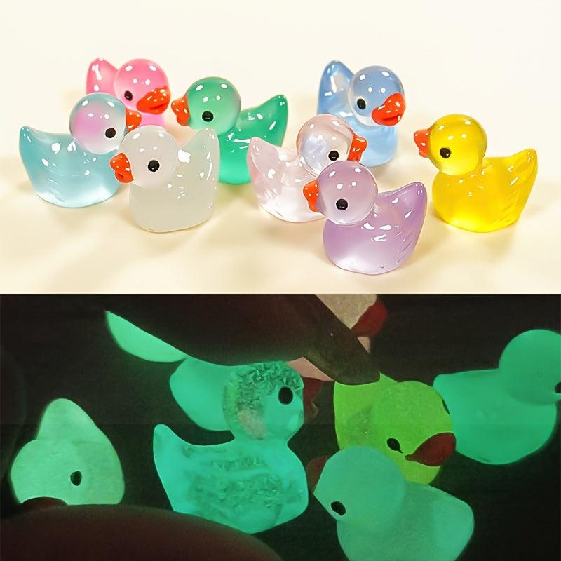 10pcs Colored Ducklings Micro Landscape Ornaments