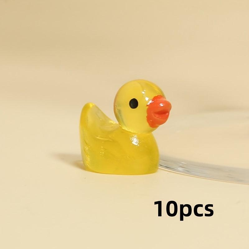 10pcs Colored Ducklings Micro Landscape Ornaments