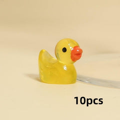 10pcs Colored Ducklings Micro Landscape Ornaments