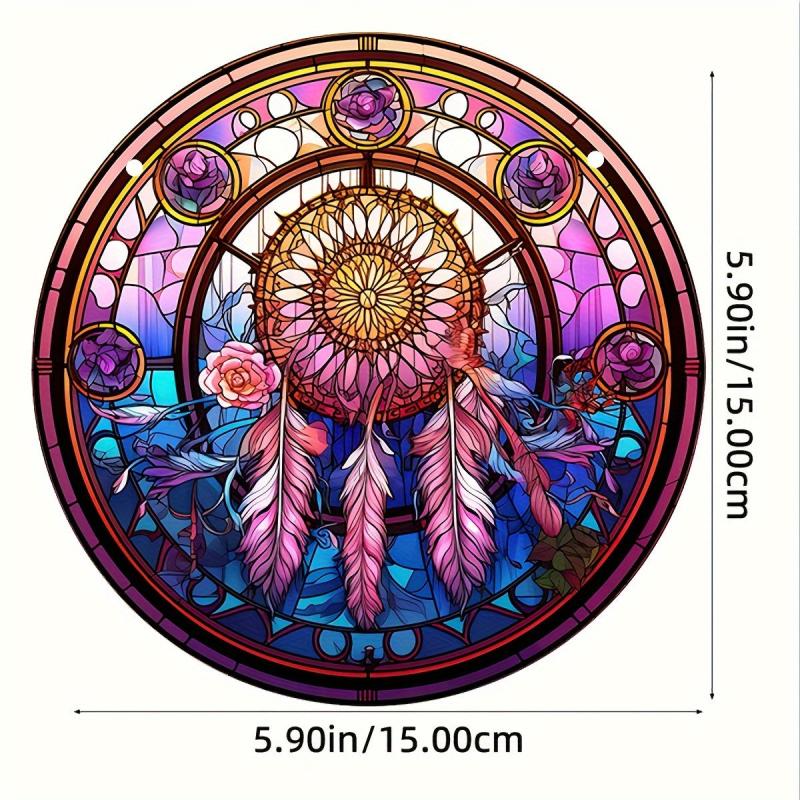 Double Side Wind Spinner Suncatcher Stained Acrylic Window Hangings