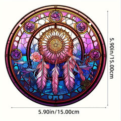 Double Side Wind Spinner Suncatcher Stained Acrylic Window Hangings