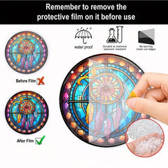 Double Side Wind Spinner Suncatcher Stained Acrylic Window Hangings