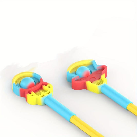 3pcs Astronaut & Skull Head Pen Cap Variety Set - Soothing Fidget Silicone Toy