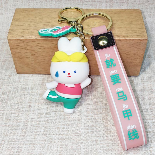 Rabbit Key Backpack Phone Chain Car Pendant Girls Birthday Gift