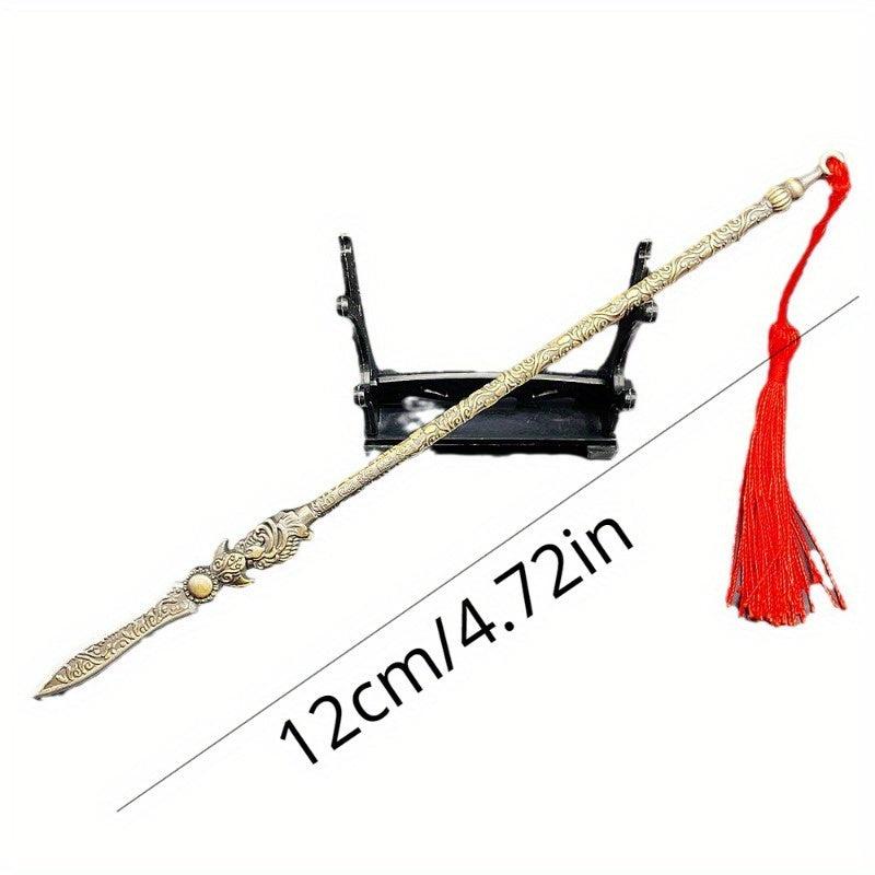 Ancient Cold Weapon Model Toy Three pointed Two blade Sword Alloy Ornament