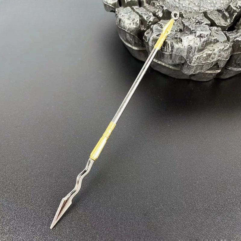 Ancient Cold Weapon Model Toy Three pointed Two blade Sword Alloy Ornament