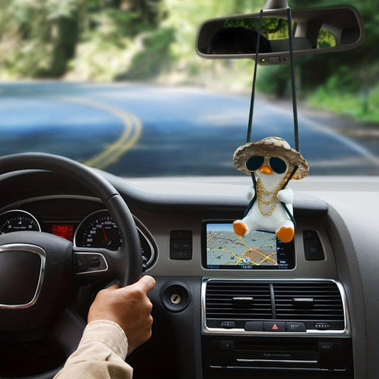 Swing Duck Car Hanging Ornament Rearview Mirror Accessories