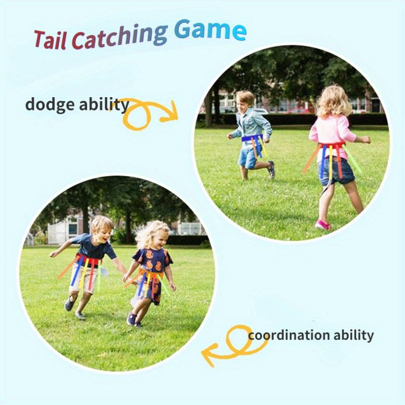 Kids Outdoor Funny Game 5 Tails Toy Belt Kindergarten Game