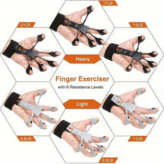 Grip Strength Trainer Hand and Finger Enhancer 6 Resistance Levels
