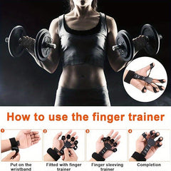 Grip Strength Trainer Hand and Finger Enhancer 6 Resistance Levels