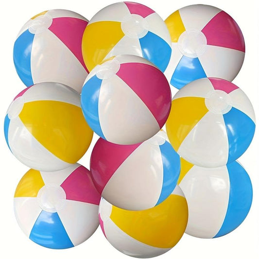 10pcs Inflatable Beach Ball Pool Toy Beach Party Decor