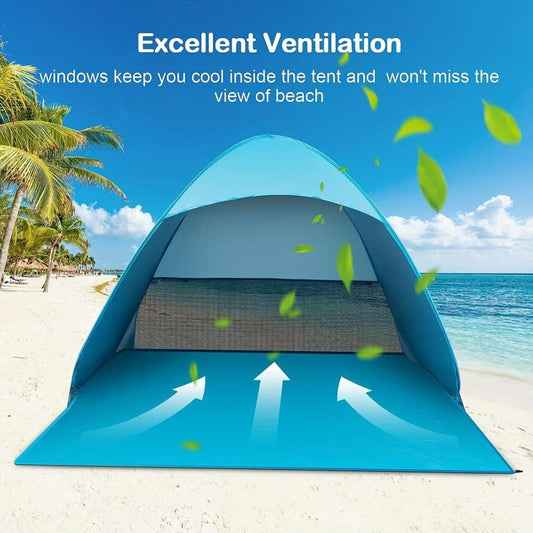 Pop Up Beach Tent UPF 50 UV Protection Lightweight Portable
