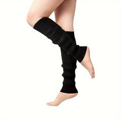 2 Pairs Women's Leg Warmers 80s Knitted Long Socks for Party Sports