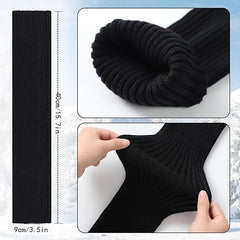 2 Pairs Women's Leg Warmers 80s Knitted Long Socks for Party Sports