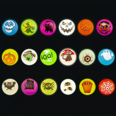 18pcs Halloween Glow In The Dark Bouncing Balls - Halloween Party Supplies