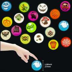18pcs Halloween Glow In The Dark Bouncing Balls - Halloween Party Supplies