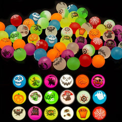 18pcs Halloween Glow In The Dark Bouncing Balls - Halloween Party Supplies