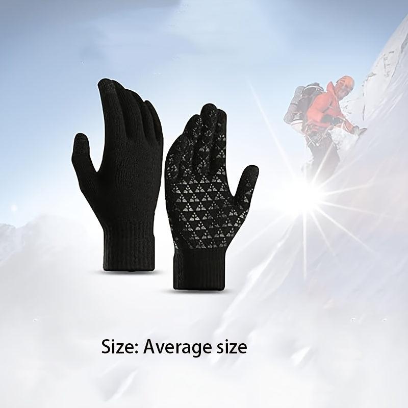 Winter Gloves Touch Screen Thermal Warm Knit Glove for Running Driving Hiking