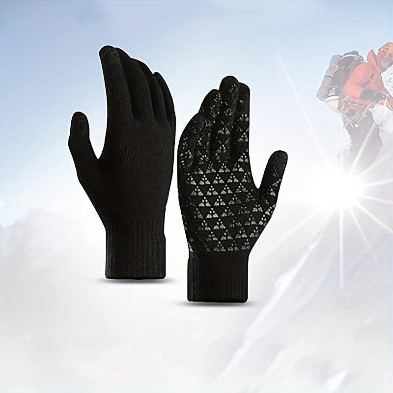 Winter Gloves Touch Screen Thermal Warm Knit Glove for Running Driving Hiking