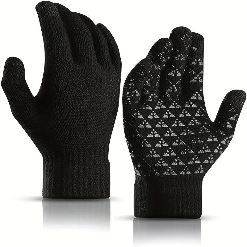 Winter Gloves Touch Screen Thermal Warm Knit Glove for Running Driving Hiking