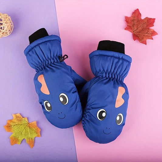 Kids Winter Snow Mittens Waterproof Warm Ski Gloves Unisex Cold Weather Gloves